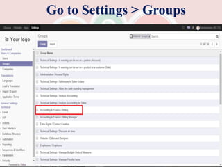Go to Settings > Groups
 