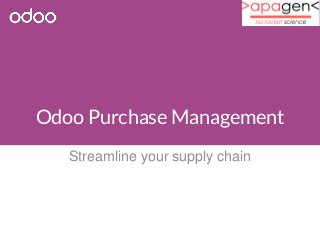 Odoo Purchase Management 
Streamline your supply chain 
 