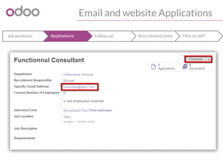 Odoo - Recruiting and managing highly skilled talents