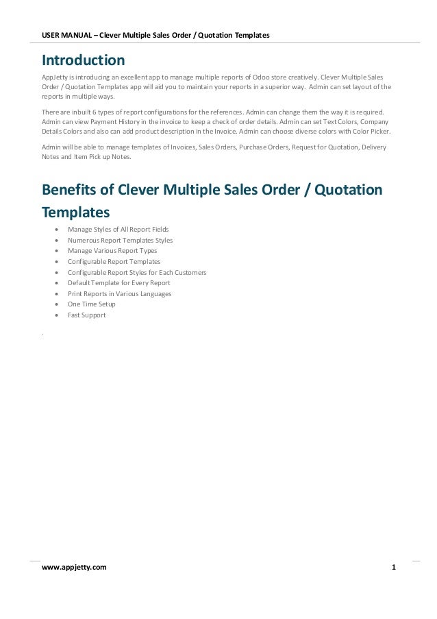 sales quote templates