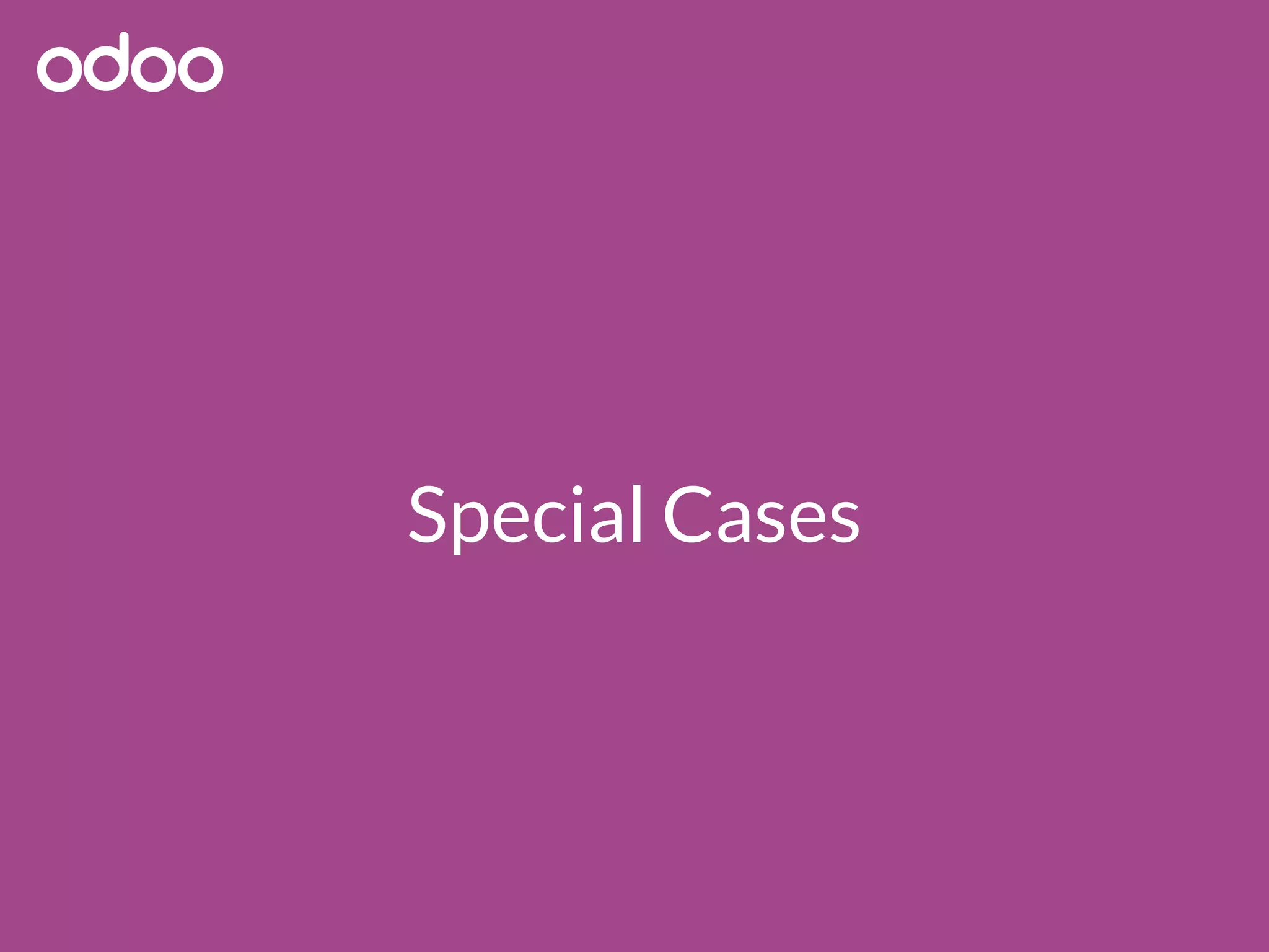 Special Cases
 