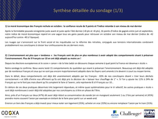 Synthèse détaillée du sondage (1/3)
1) Le moral économique des Français rechute en octobre : la confiance recule de 9 poin...