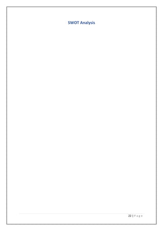 22 | P a g e
SWOT Analysis
 