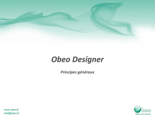 Principes généraux Obeo Designer 