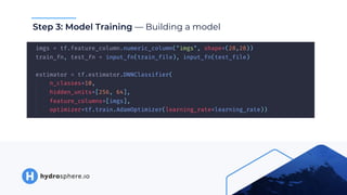 Step 3: Model Training — Building a model
 