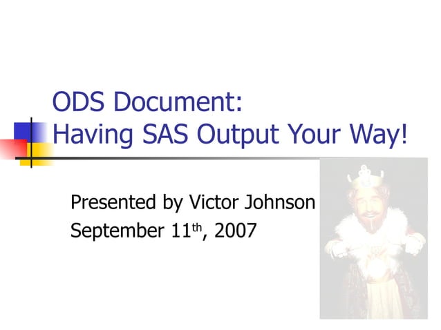 ODS Document | PPT
