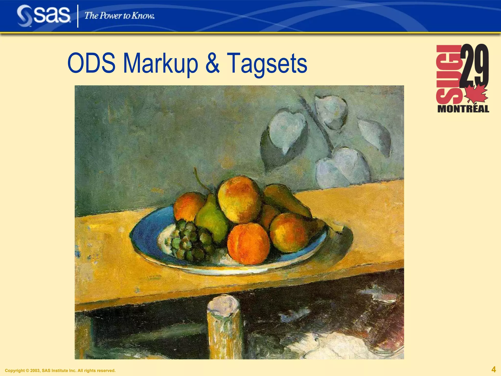ODS Markup & Tagsets 