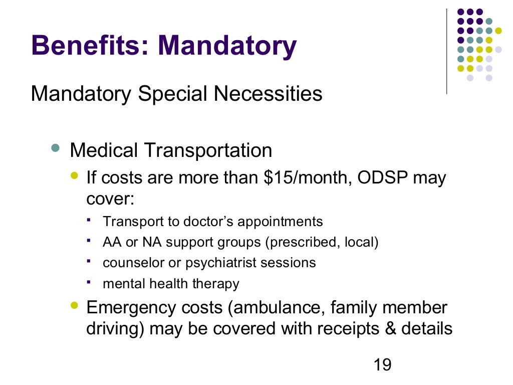Ontario Disability Support Program (ODSP) Know Your Benefits