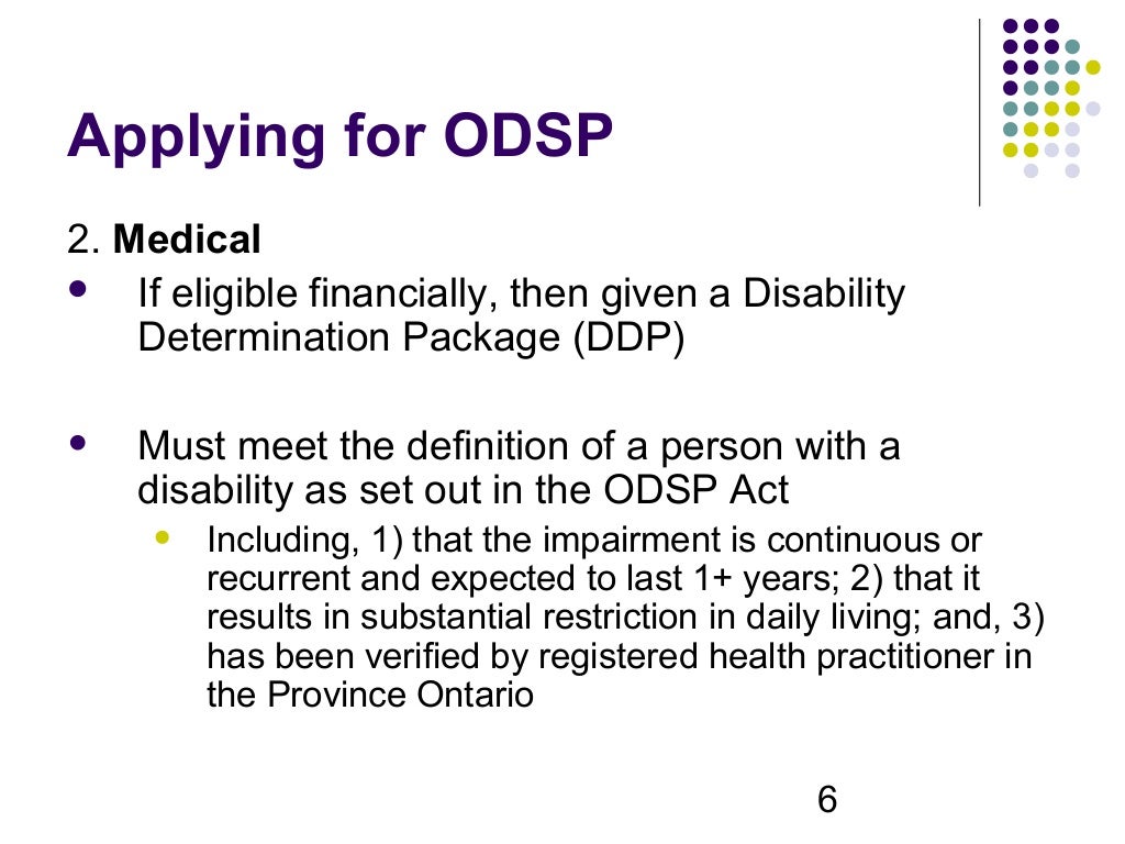 Ontario Disability Support Program (ODSP) Know Your Benefits