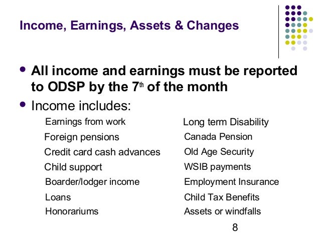 What is the payment schedule for the Ontario Disability Support Program?