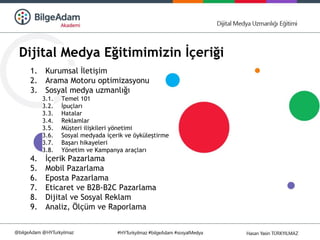 ODTÜ GGT, Bilge Adam Sosyal Medya Eğitimi | PDF