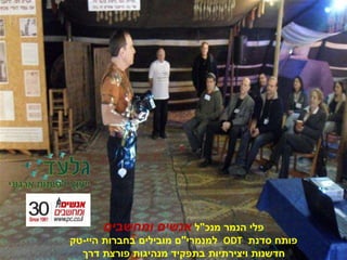 ‫מנכ‬ ‫הנמר‬ ‫פלי‬"‫ל‬‫ומחשבים‬ ‫אנשים‬
‫סדנת‬ ‫פותח‬ODT‫למנמרי‬"‫ם‬‫היי‬ ‫בחברות‬ ‫מובילים‬-‫טק‬
‫דרך‬ ‫פורצת‬ ‫מנהיגות‬ ‫בתפקיד‬ ‫ויצירתיות‬ ‫חדשנות‬
 