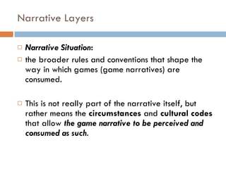 Narrative Design and Audio-Visual Style in Video Games | PPT
