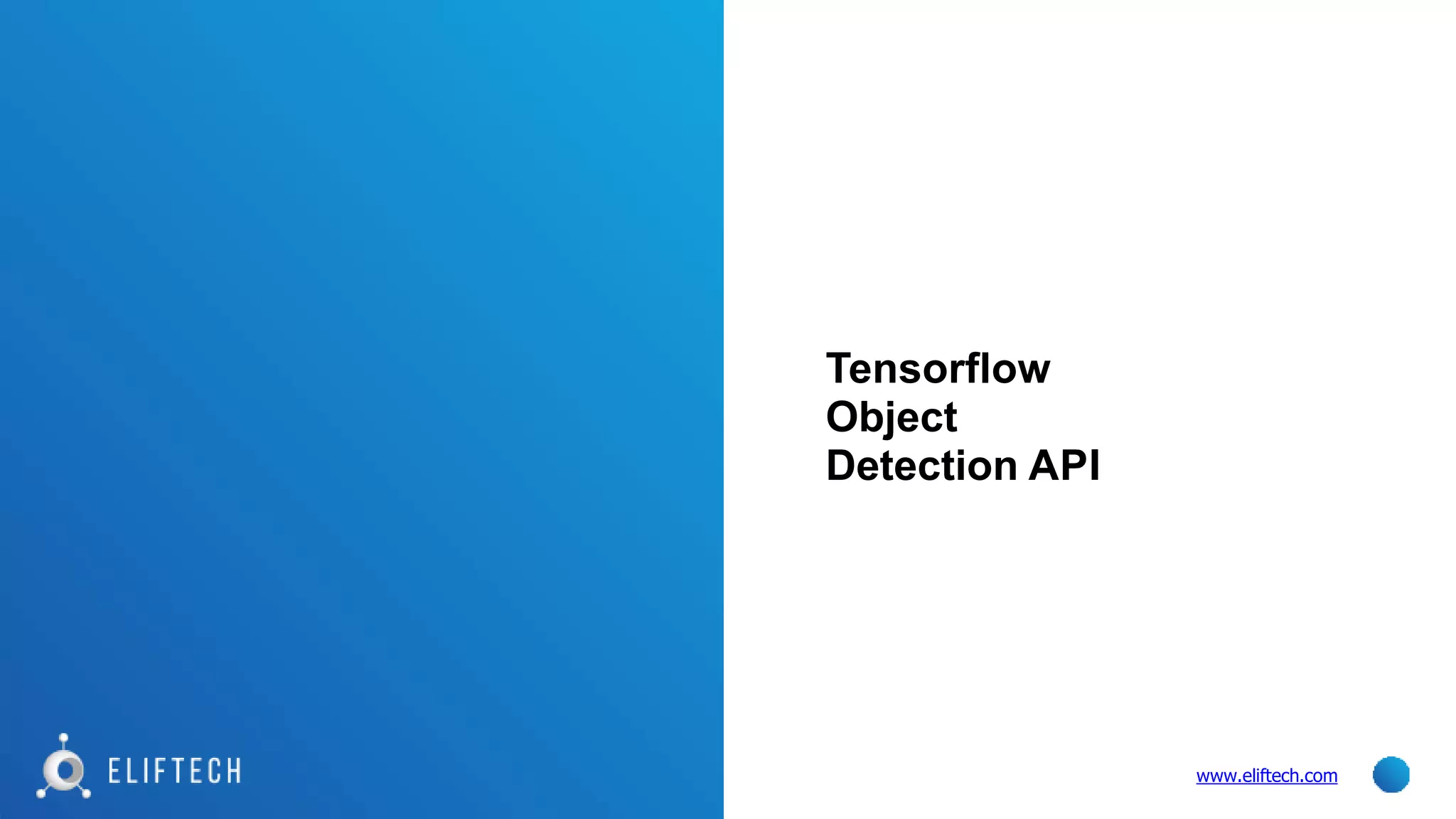 Tensorflow
Object
Detection API
www.eliftech.com
 
