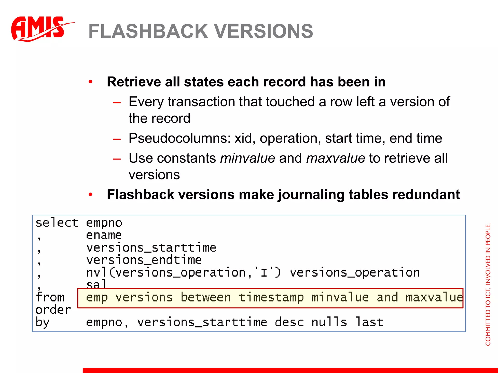 Analytical Functions - example