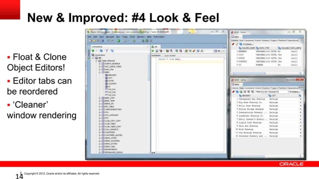 Oracle SQL Developer version 4.0 New Features Overview | PPT | Free ...