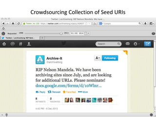 Crowdsourcing Collection of Seed URIs
 