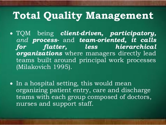 Literature review on quality management in hospitals