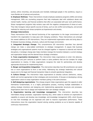 ORGANISATION DEVELOPMENT