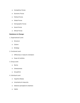 ORGANISATION DEVELOPMENT
