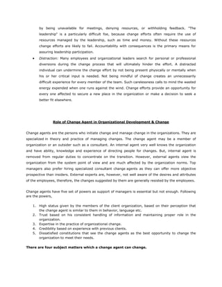 ORGANISATION DEVELOPMENT