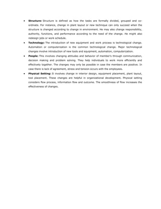 ORGANISATION DEVELOPMENT