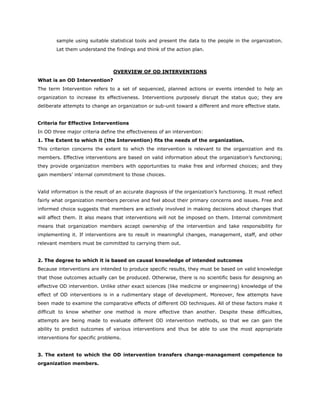 ORGANISATION DEVELOPMENT