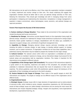 ORGANISATION DEVELOPMENT