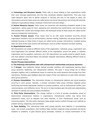 ORGANISATION DEVELOPMENT