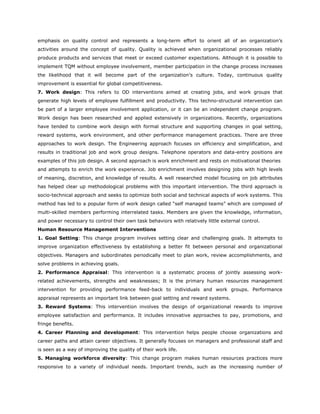 ORGANISATION DEVELOPMENT