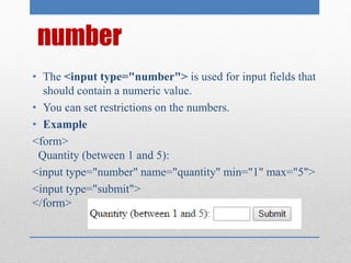Html tables, forms and audio video | PPTX