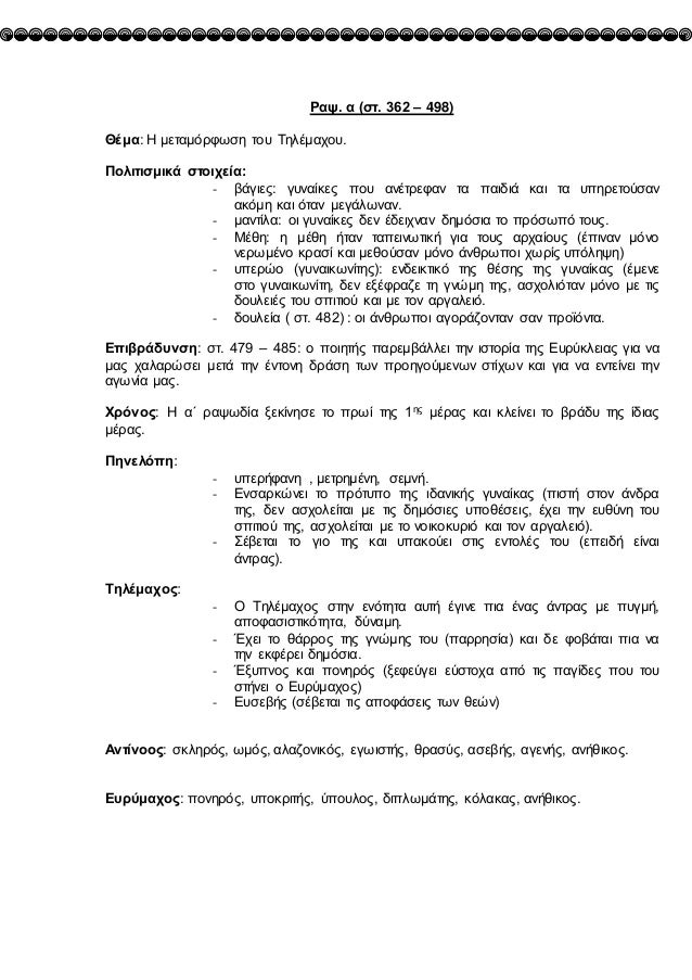 ΡαÏ. α (ÏÏ. 362 â 498)
ÎÎμα: ΠμεÏαμÏÏÏÏÏη ÏοÏ
ΤηλÎμαÏοÏ
.
ΠολιÏιÏμικά ÏÏοιÏεία:
- βάγιεÏ: γÏ
Î½Î±Î¯ÎºÎµÏ ÏοÏ
ανÎÏÏεÏαν Ïα Ïαιδιά...