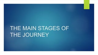 THE MAIN STAGES OF
THE JOURNEY
 