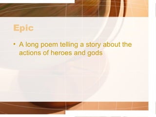 Odyssey Literary Terms