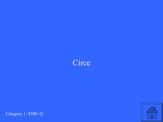 Circe Category 1: $500: Q 