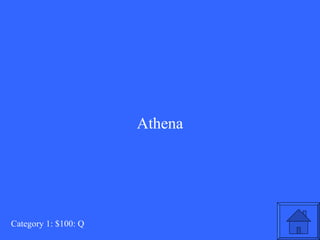 Athena Category 1: $100: Q 
