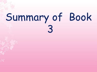 Summary of Book
3
 