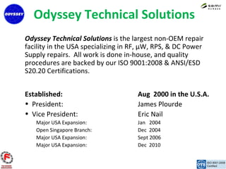 Odyssey Technical Solutions Q1 2012