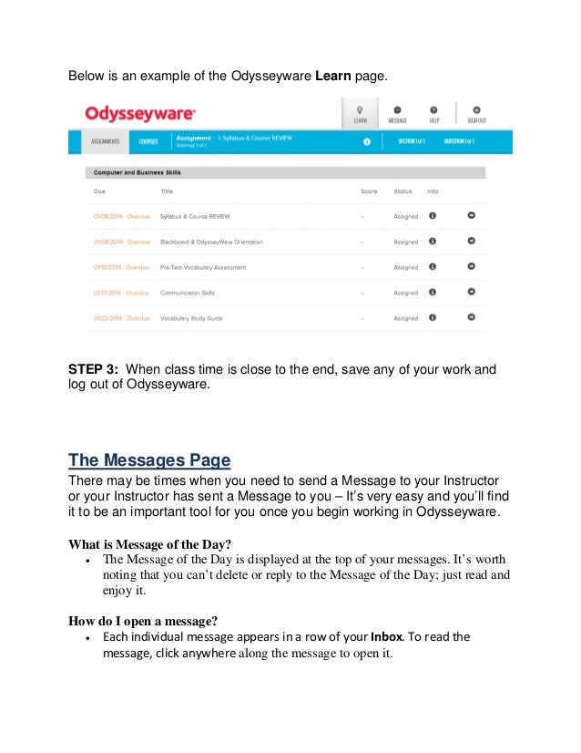 Odysseyware answer key english 2 picture