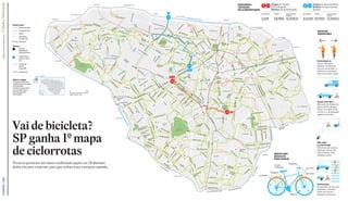 Mapa das ciclorrotas de São Paulo
