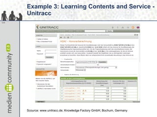 Example 3: Learning Contents and Service - Unitracc Scource: www.unitracc.de;  Knowledge Factory GmbH; Bochum , Germany 