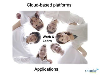 Cloud-based platforms




       Work &
       Learn




   Applications
 