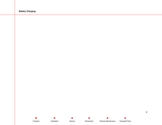 Battery Charging
6
Service Periodic Maintenance
Contents Schematics Illustrated Parts
Installation
 