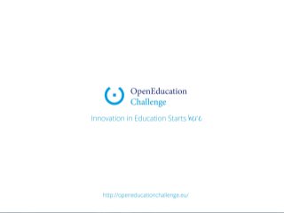 OpenEducation Challenge Finalists' Workshop: Design Thinking Session