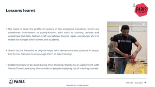 Green skills - City examples from London, Paris, Dublin, Manchester and ...