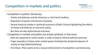 Competition and democracy – FELD – December 2017 OECD discussion