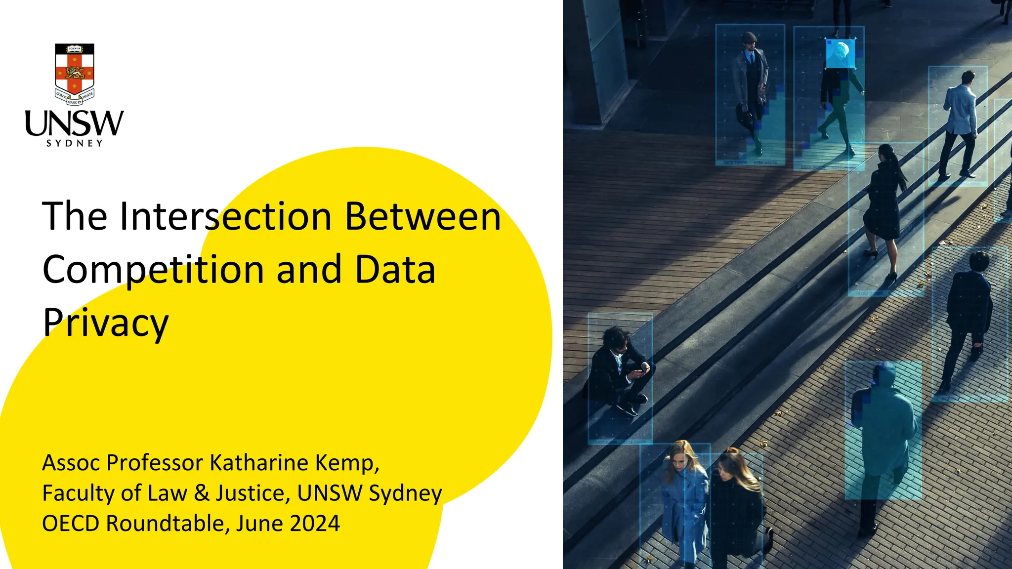 The Intersection Between
Competition and Data
Privacy
Assoc Professor Katharine Kemp,
Faculty of Law & Justice, UNSW Sydney
OECD Roundtable, June 2024
 