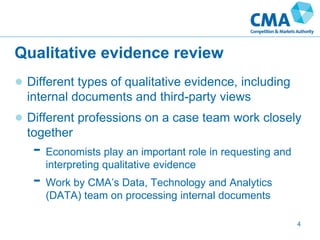 Qualitative evidence review
● Different types of qualitative evidence, including
internal documents and third-party views
...