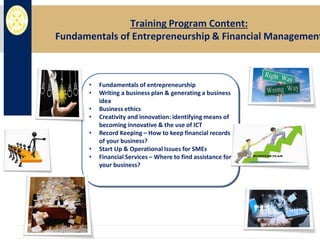 Main ILO tools for financial literacy and education
SIYB:
Start and improve
your business
Get Ahead:
Gender and
Entreprene...