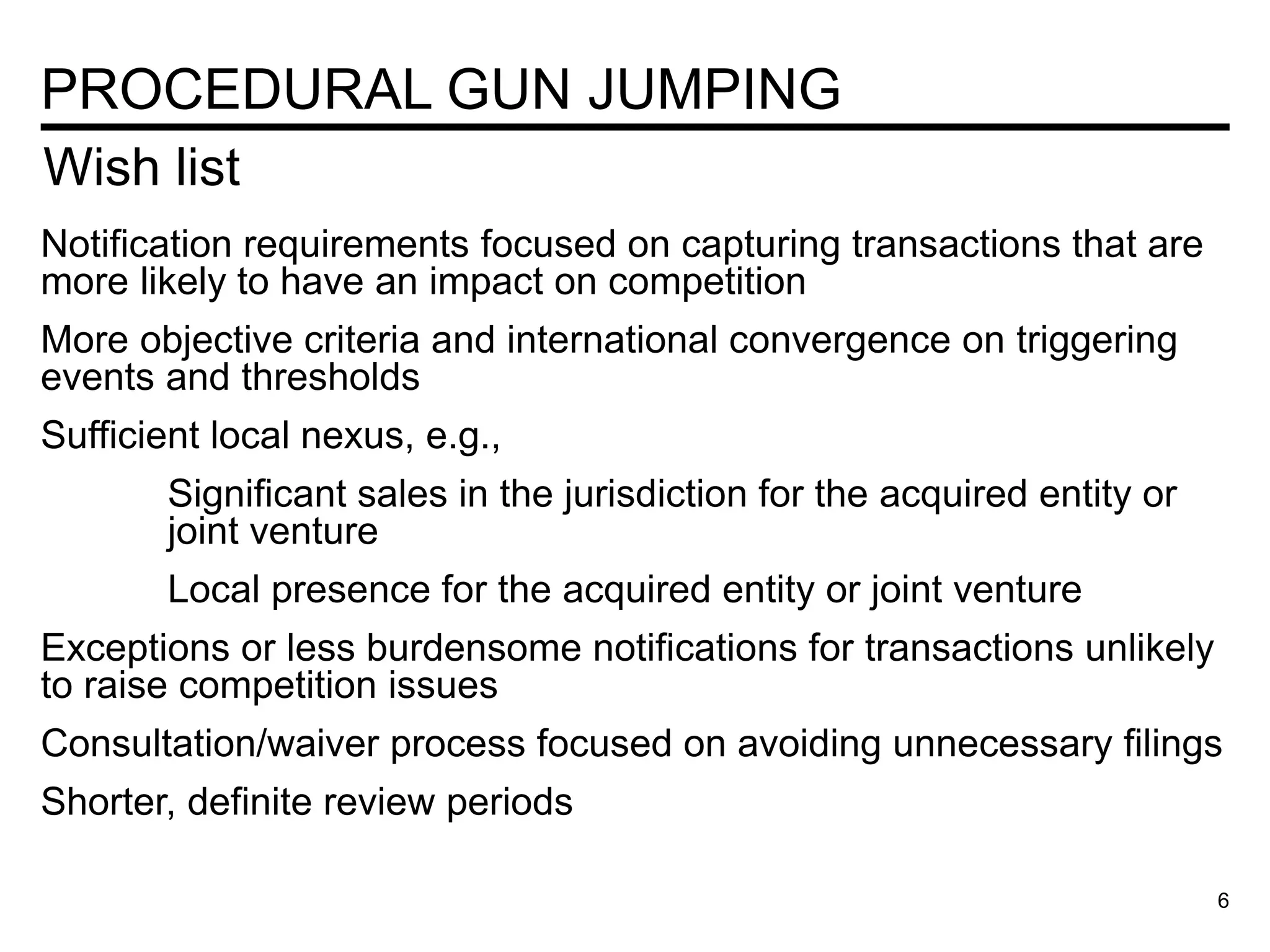 Gun Jumping CERES November 2018 OECD discussion
